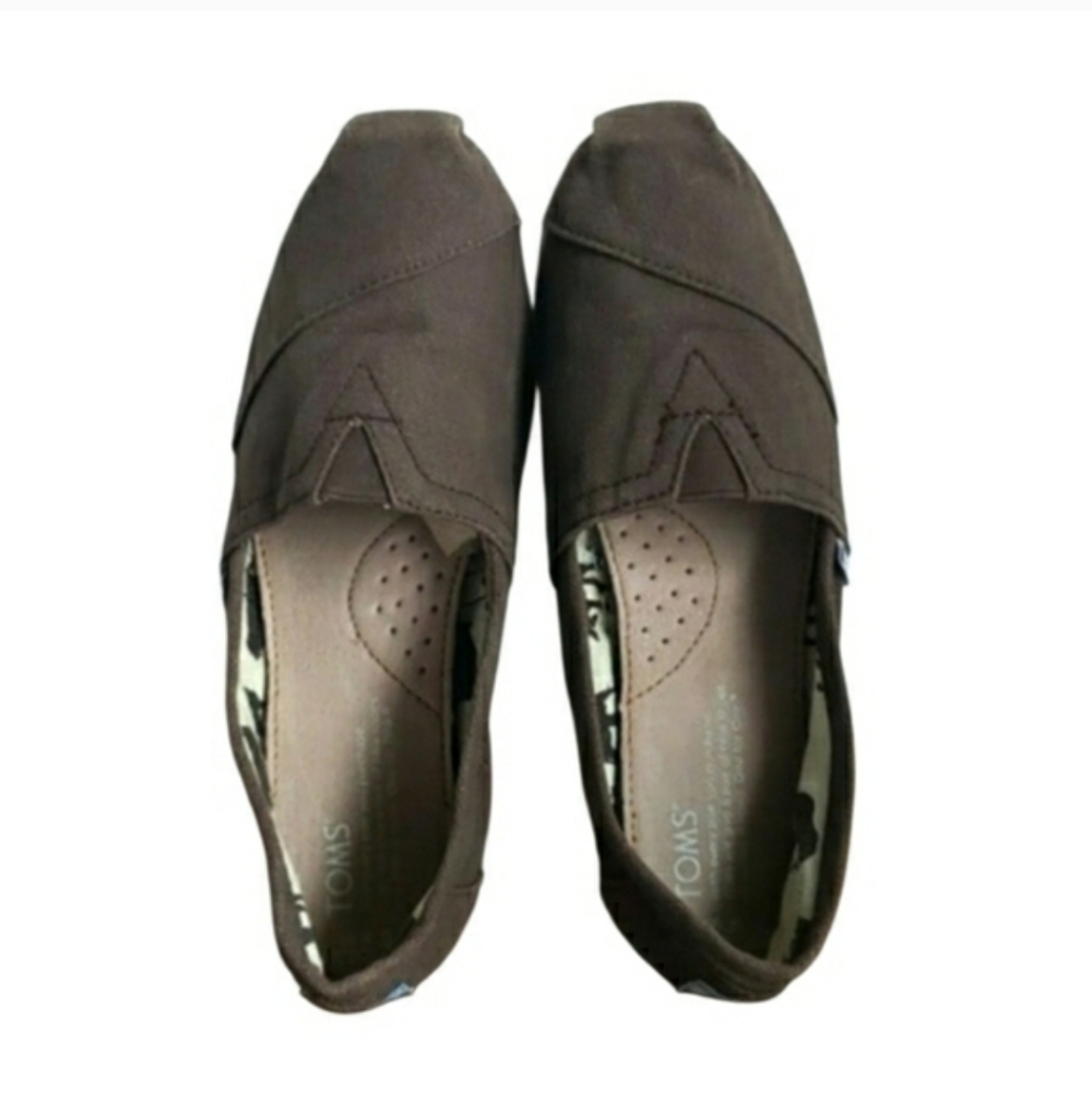 Toms Alpargata Chocolate Brown Classic Slip-on shoes Size 6.5